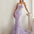 Mia Corset Butterfly Print Gown - Lavender