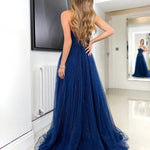 Tasha Tulle Glitter Gown - Navy