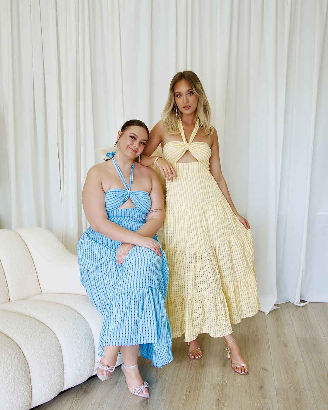 Camille Maxi Dress - Blue/Yellow