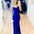 Carlisle Sparkle Velvet Gown - Cobalt