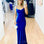 Carlisle Sparkle Velvet Gown - Cobalt