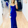 Carlisle Sparkle Velvet Gown - Cobalt