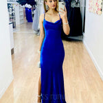 Carlisle Sparkle Velvet Gown - Cobalt