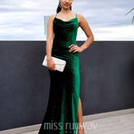 Carlisle Sparkle Velvet Gown - Emerald