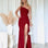 Carmela Glitter Gown - Ruby