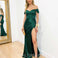 Carmen Satin Gown - Green *[EXCLUSIVE]
