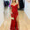 Carmen Sequin Gown Red