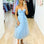 Carrie Mid Dress - Light Blue