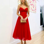 Carrie Midi Dress - Red