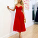 Carrie Midi Dress - Red