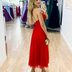 Carrie Midi Dress - Red