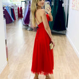 Carrie Midi Dress - Red