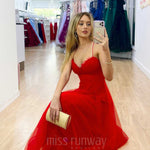 Carrie Midi Dress - Red