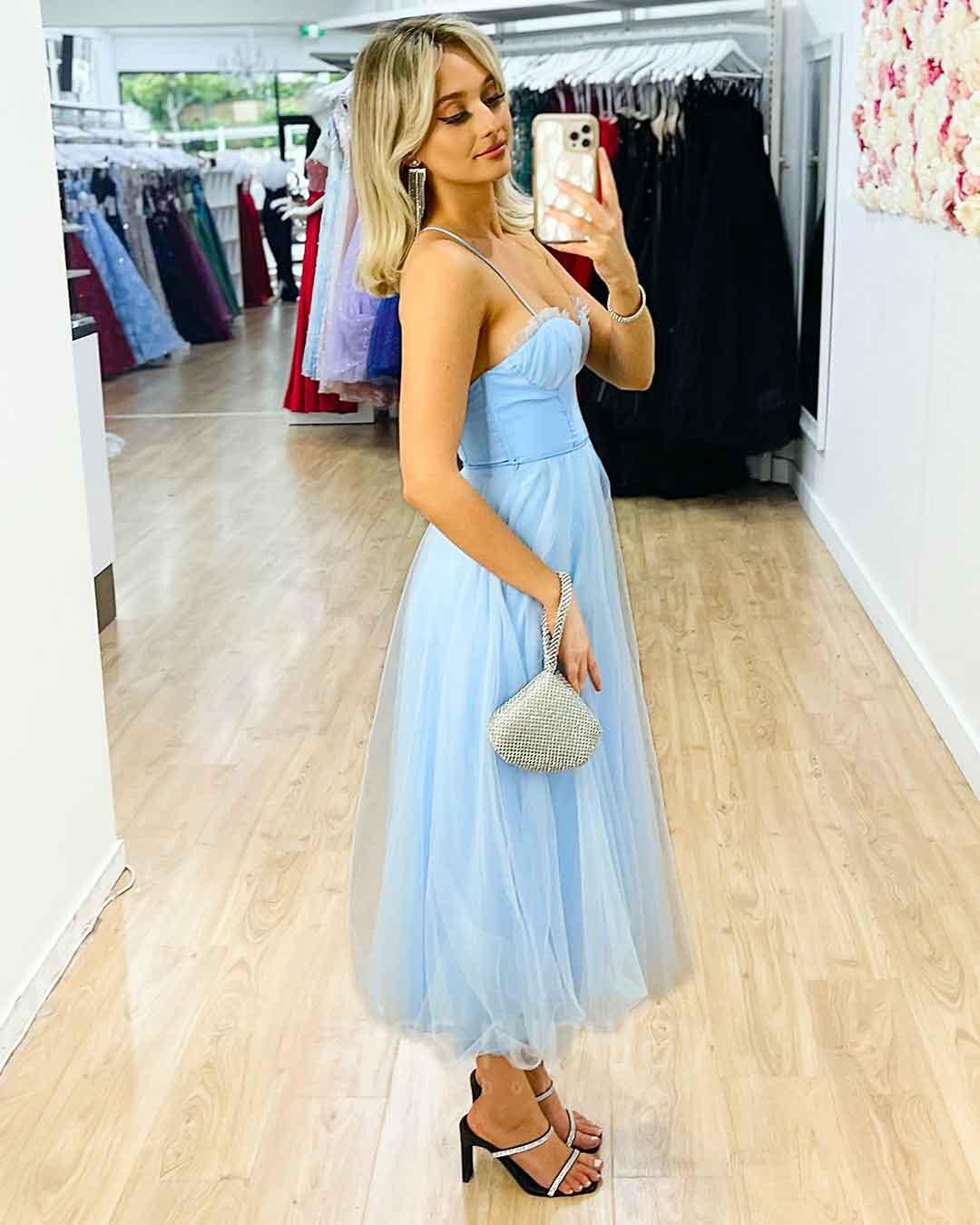 Carrie Mid Dress - Light Blue