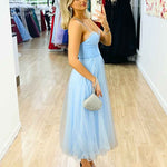 Carrie Mid Dress - Light Blue