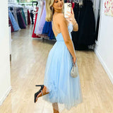 Carrie Mid Dress - Light Blue