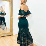 Celine Lace Set - Emerald Green