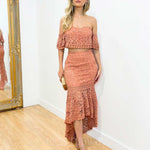 Celine Lace Set - Mauve Pink