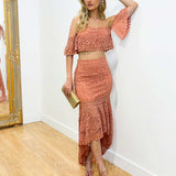 Celine Lace Set - Mauve Pink
