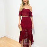 Celine Lace Set - Wine