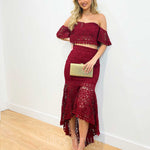 Celine Lace Set - Wine