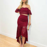 Celine Lace Set - Wine