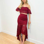 Celine Lace Set - Wine