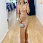 Comet Beaded Gown - Rose