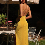Slinky Slip Dress - Butterscotch