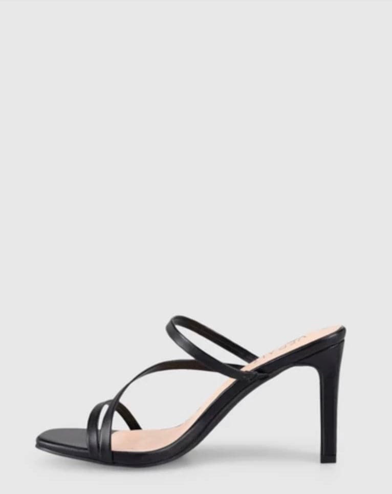 Kipper Block Mule Heels - Black Smooth