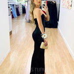 Danielle Corset Velvet Gown - Black