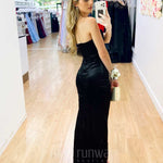 Danielle Corset Velvet Gown - Black