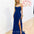 Daphne Sparkle Satin Gown - Navy