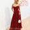 Daphne Sparkle Satin Gown - Red