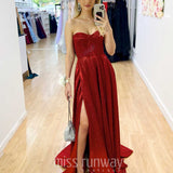Daphne Sparkle Satin Gown - Red