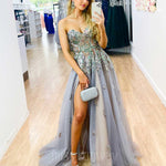 Delhi Beaded Gown - Lilac Multi