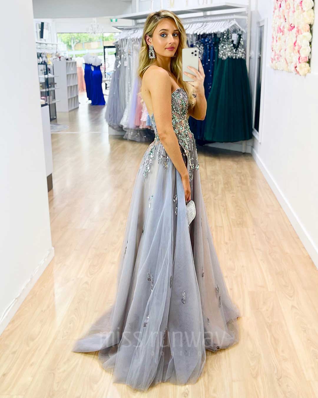 Delhi Beaded Gown - Lilac Multi