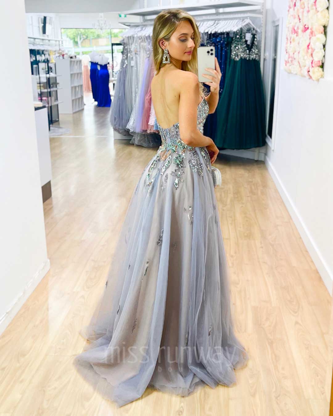 Delhi Beaded Gown - Lilac Multi