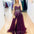 Delhi Beaded Gown - Plum