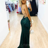 Diva Sequin Gown - Emerald