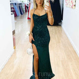 Diva Sequin Gown - Emerald