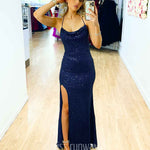 Diva sequin gown navy 