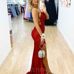 Diva Sequin Gown - Red