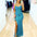 Diva Sequin Gown Aqua