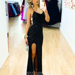 Diva Sequin Gown Black