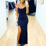 Diva sequin gown navy 