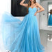 Tasha Tulle Glitter Gown - Maya Blue