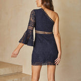 Elysian Lace Dress - Navy