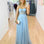 Emily Beaded Gown - Baby Blue