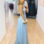 Emily Beaded Gown - Baby Blue